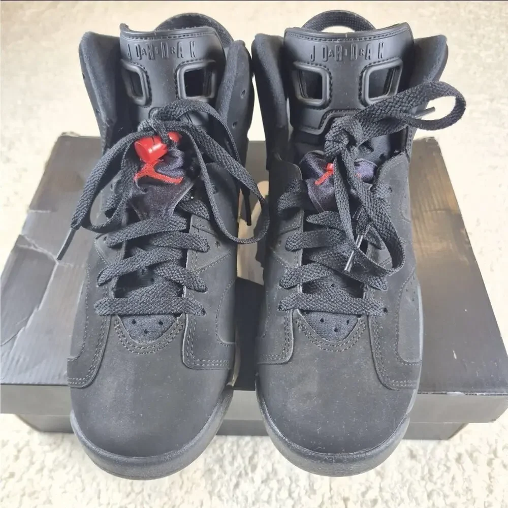Nike Air Jordan 6 Retro GG Black Infrared 2014 Youth 6Y Womens 7.5 543390-043